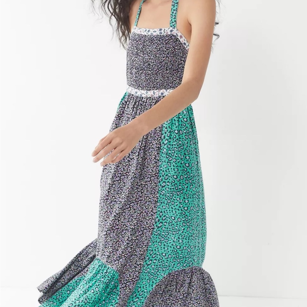 UO Lychee Mixed Print Maxi Dress